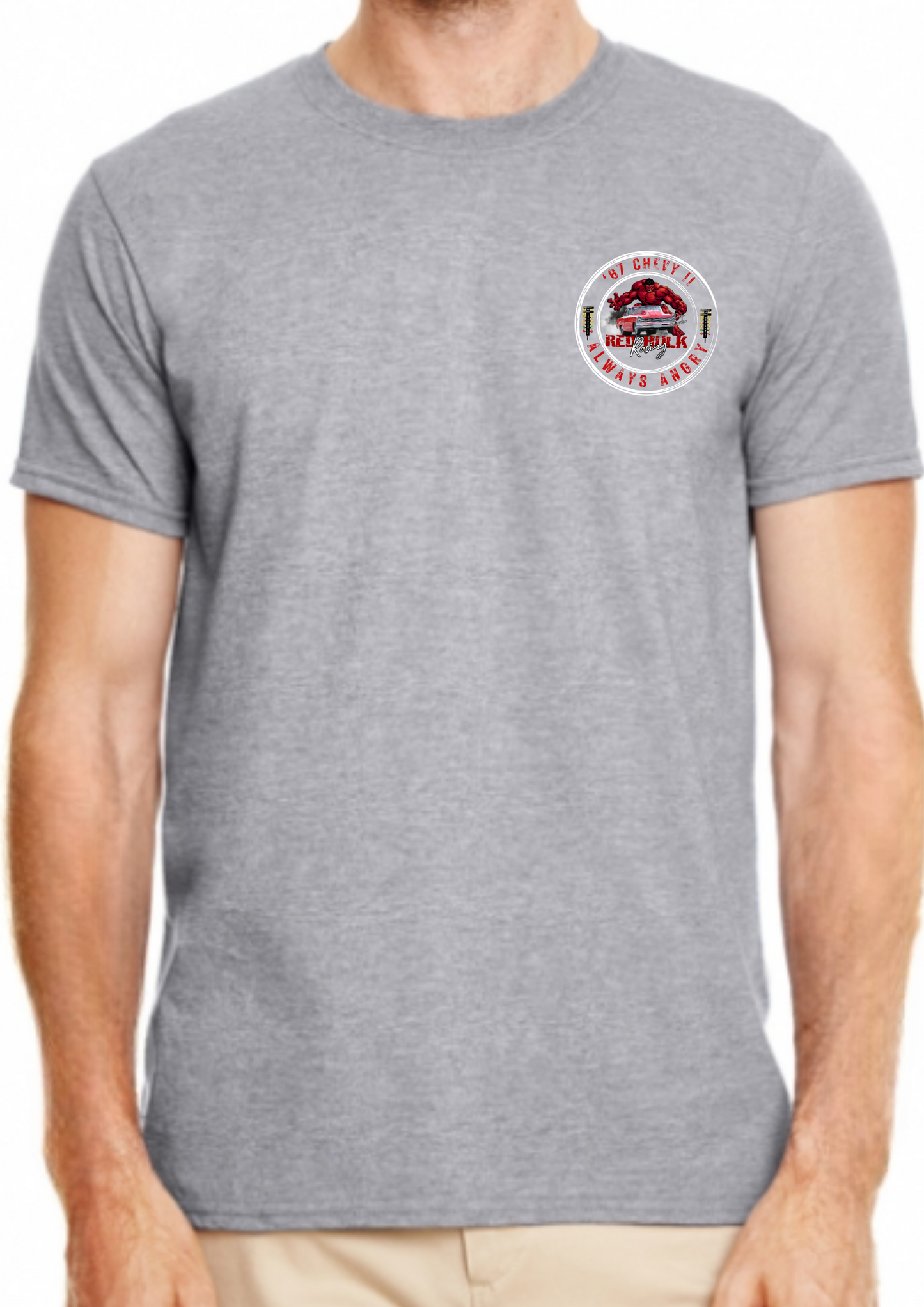 Red Hulk Racing, 67 Chevy II Nova Drag Racing Car T-Shirt, Racing Shirt Car Lover Gift