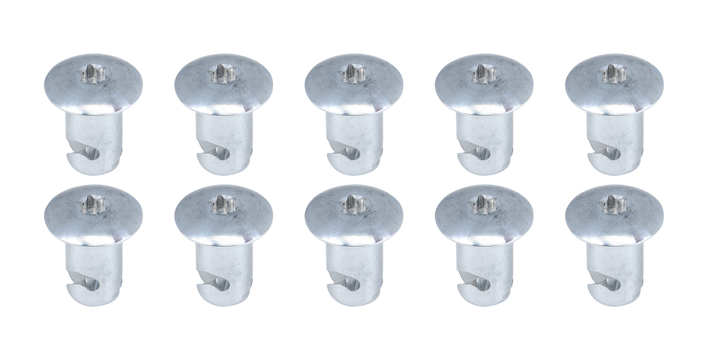 Oval Hd T-30 Torx Fast. 7/16 .500in 10pk Alum