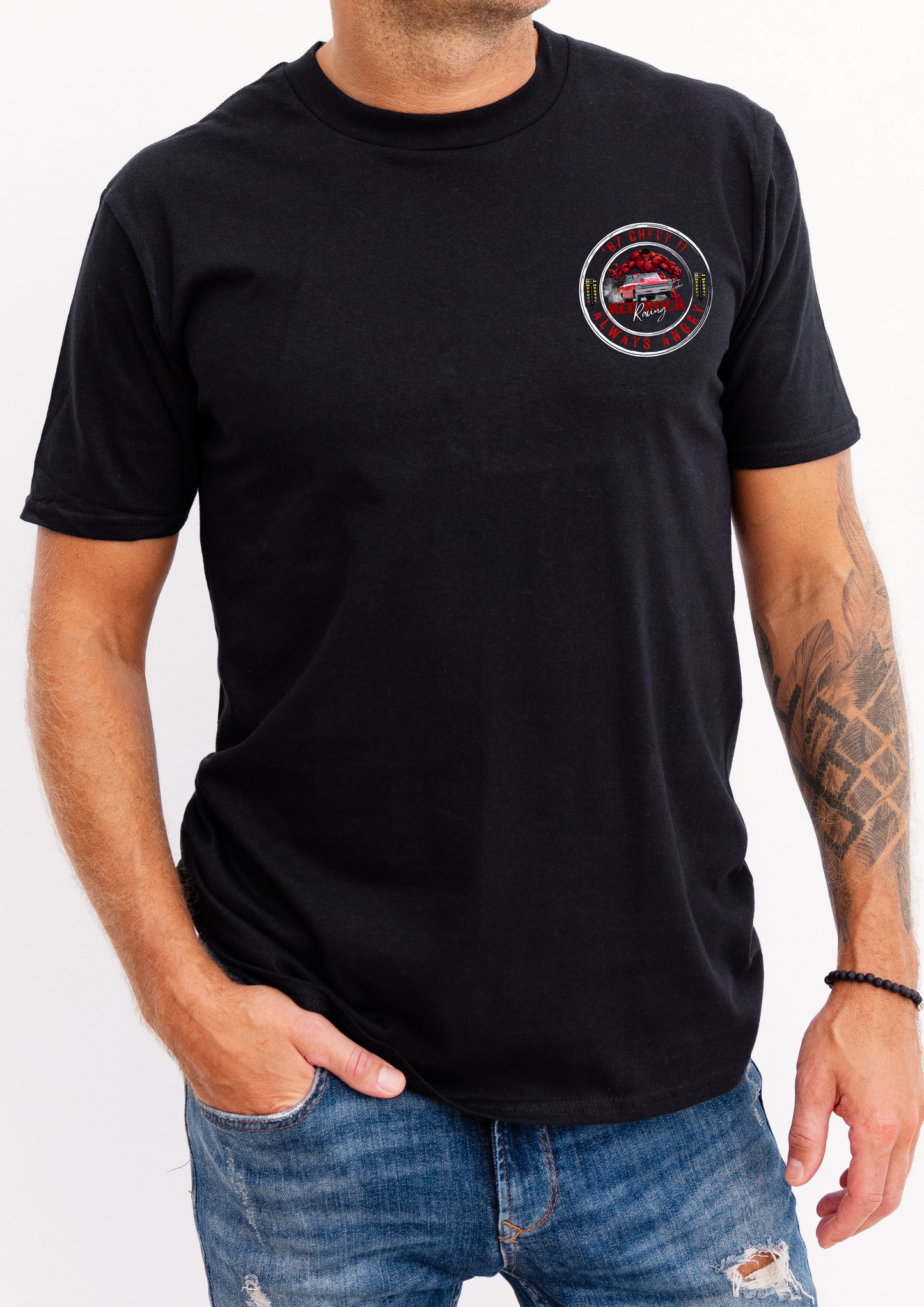 Red Hulk Racing, 67 Chevy II Nova Drag Racing Car T-Shirt, Racing Shirt Car Lover Gift