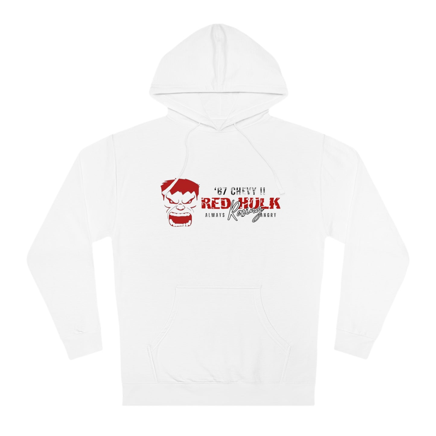 Red Hulk Racing - I Love Drag Racing Unisex Hooded Sweatshirt Hoodie