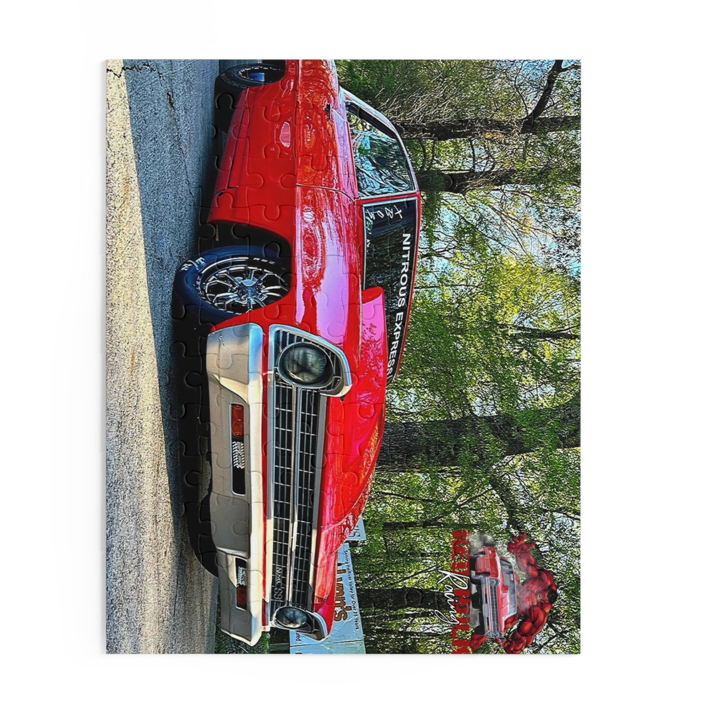 Red Hulk Racing 1967 Chevy Nova SS Puzzle – American Muscle Car Gift