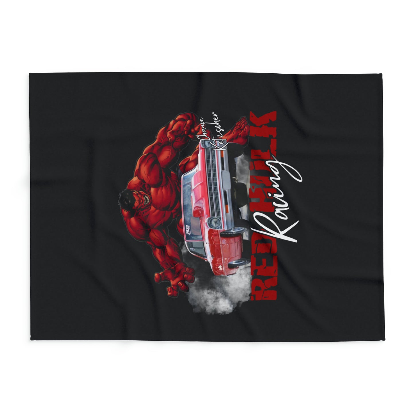 Red Hulk Racing Fleece Blanket