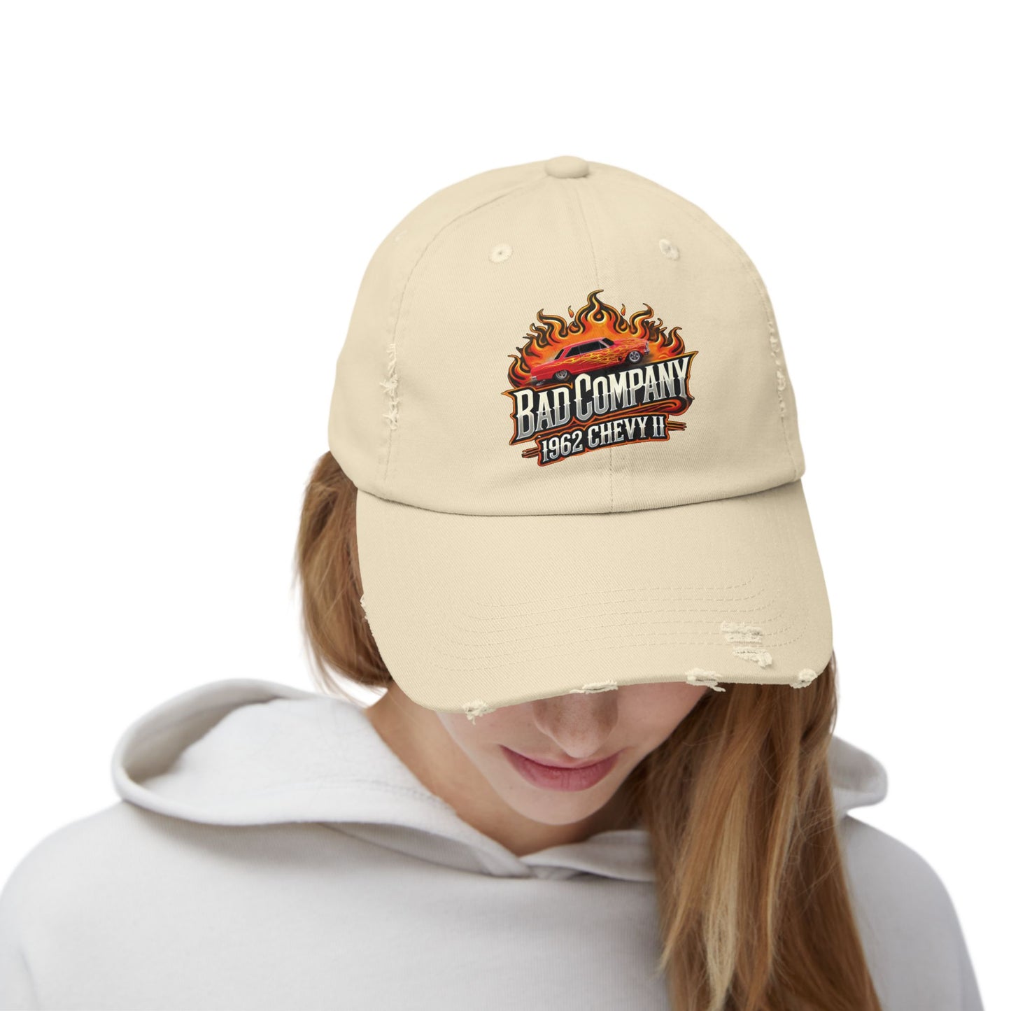 Bad Company Distressed Cap - Unisex Vintage Style Hat