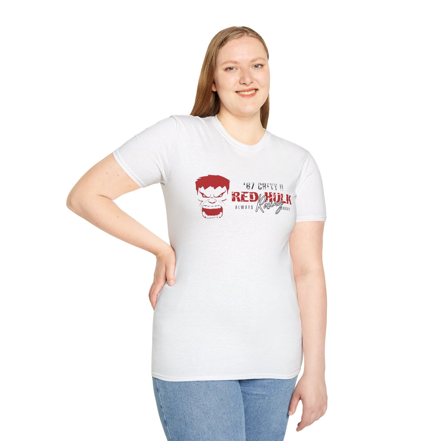 Red Hulk Racing Always Angry T-Shirt Unisex Softstyle T-Shirt