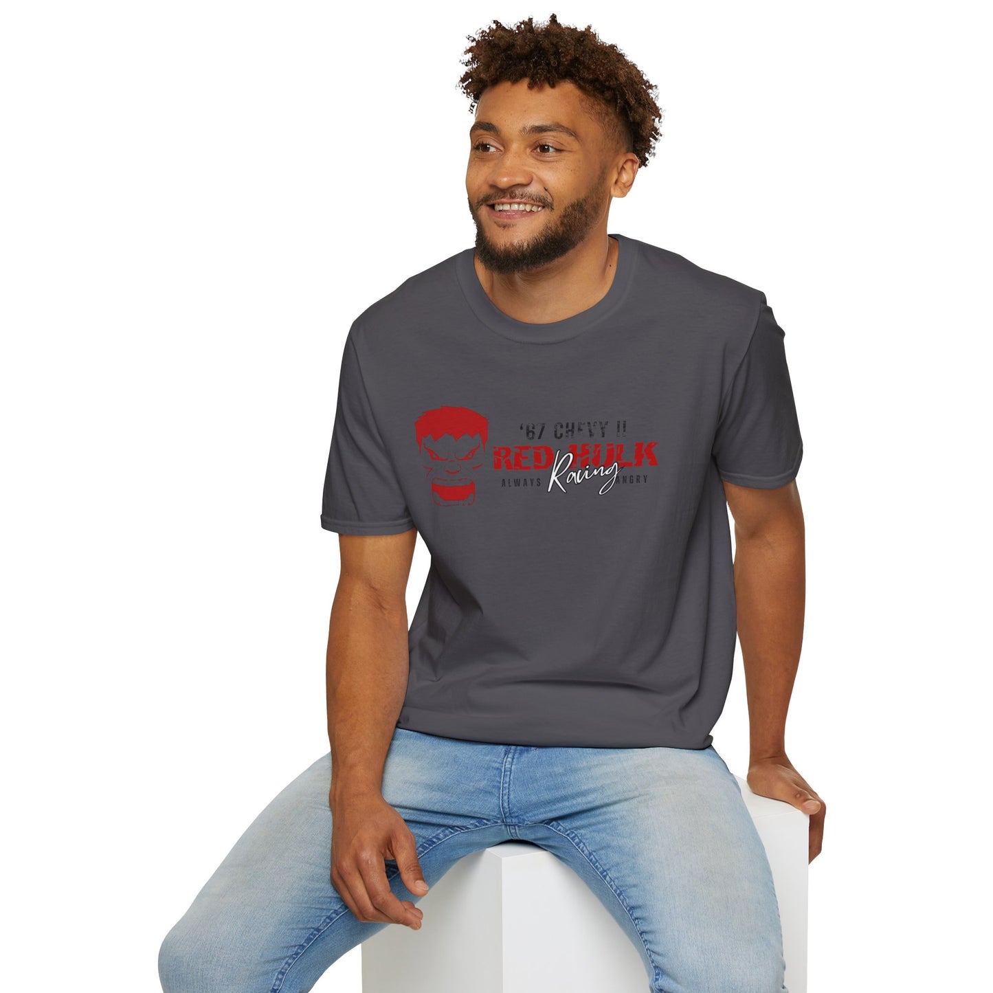 Red Hulk Racing Always Angry T-Shirt Unisex Softstyle T-Shirt