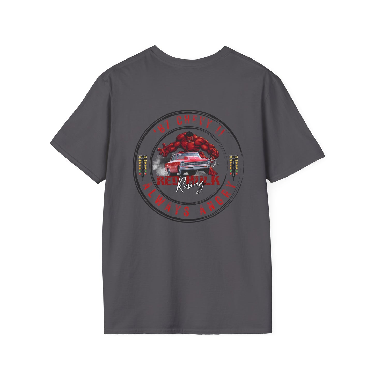 Red Hulk Racing Always Angry T-Shirt Unisex Softstyle T-Shirt