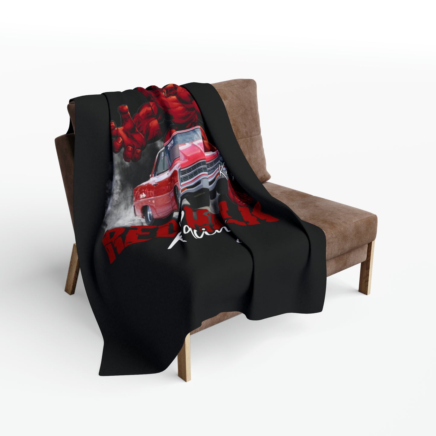 Red Hulk Racing Fleece Blanket