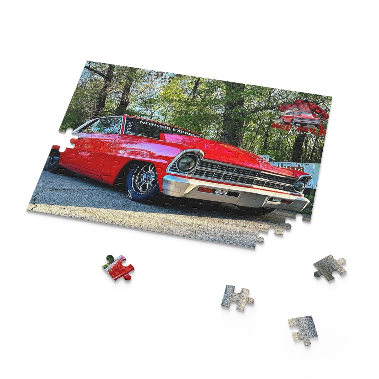 Red Hulk Racing 1967 Chevy Nova SS Puzzle – American Muscle Car Gift