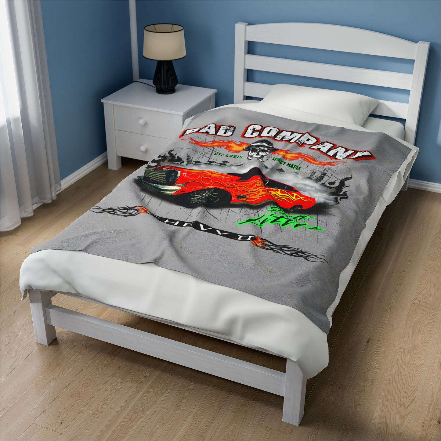 Bad Company Chevy II Velveteen Plush Blanket -