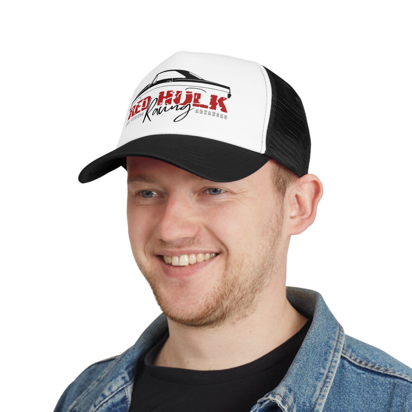 Red Hulk Racing Mesh Cap Hat