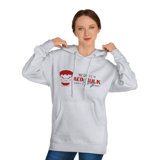 Red Hulk Racing - I Love Drag Racing Unisex Hooded Sweatshirt Hoodie