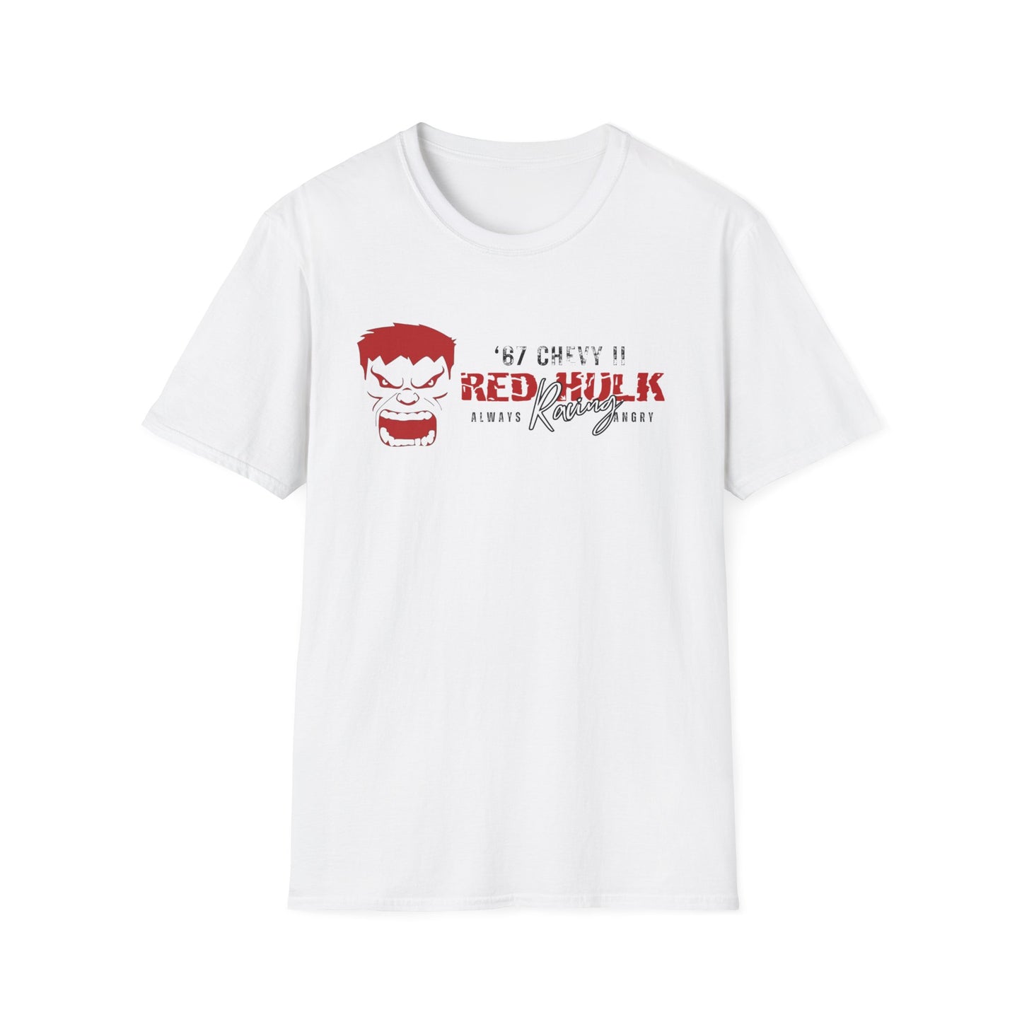 Red Hulk Racing Always Angry T-Shirt Unisex Softstyle T-Shirt