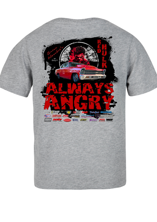 Red Hulk Racing, 67 Chevy II Nova Drag Racing Car T-Shirt Always Angry Racing Shirt Car Lover Gift