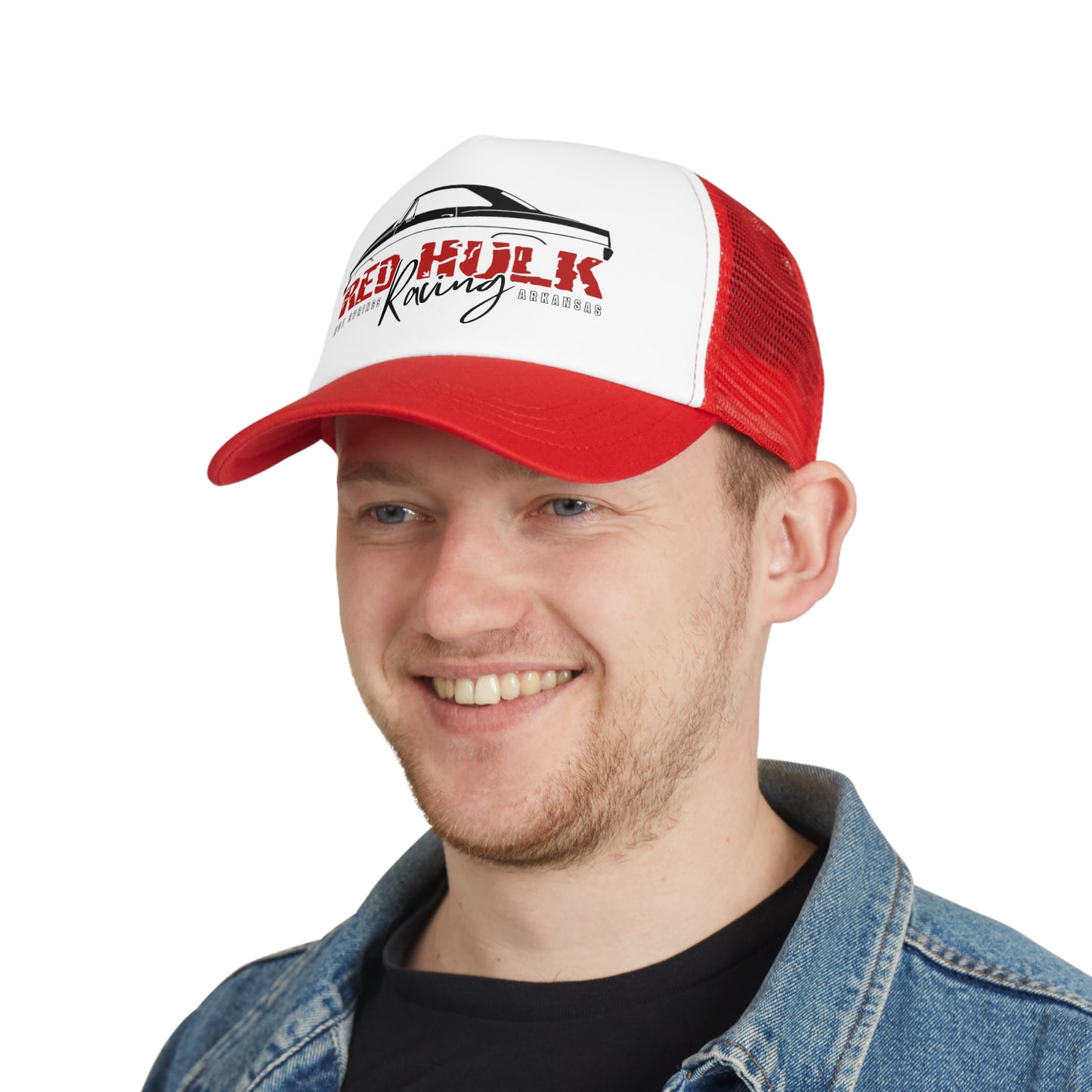 Red Hulk Racing Mesh Cap Hat