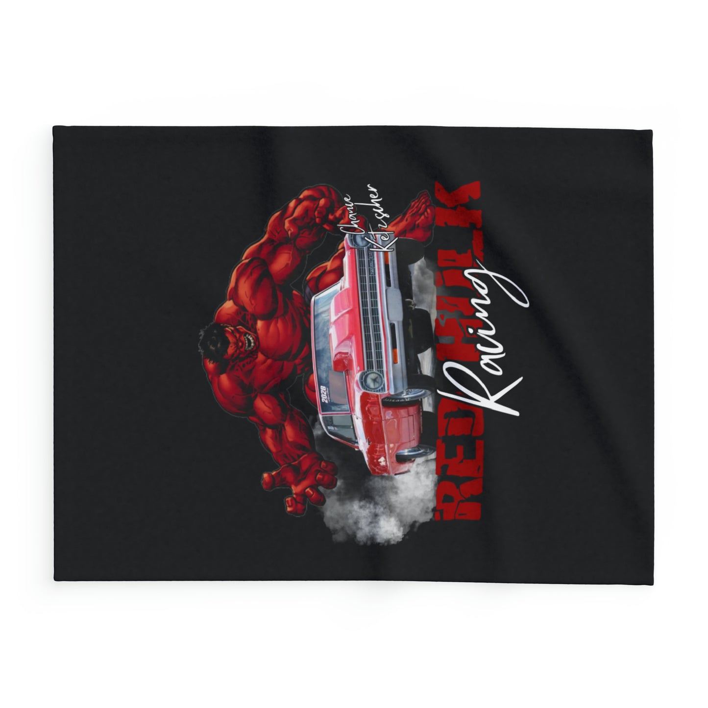 Red Hulk Racing Fleece Blanket