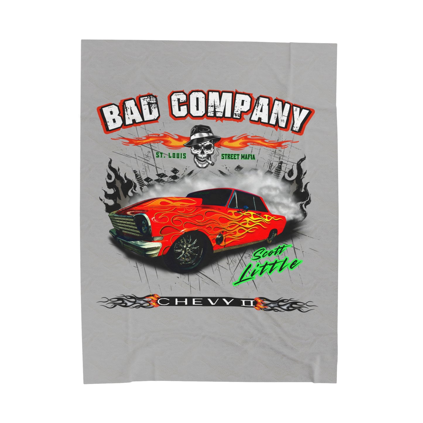 Bad Company Chevy II Velveteen Plush Blanket -