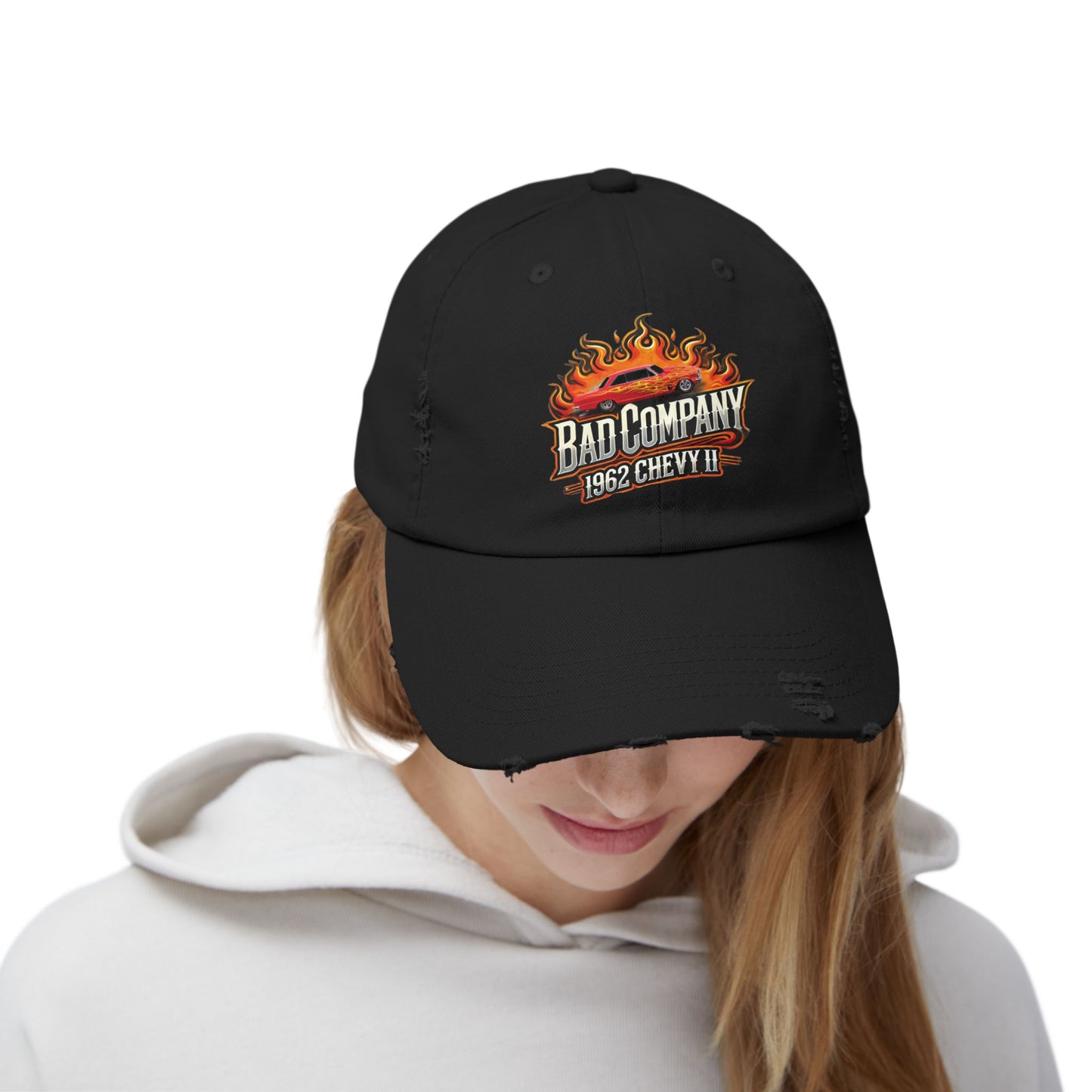 Bad Company Distressed Cap - Unisex Vintage Style Hat