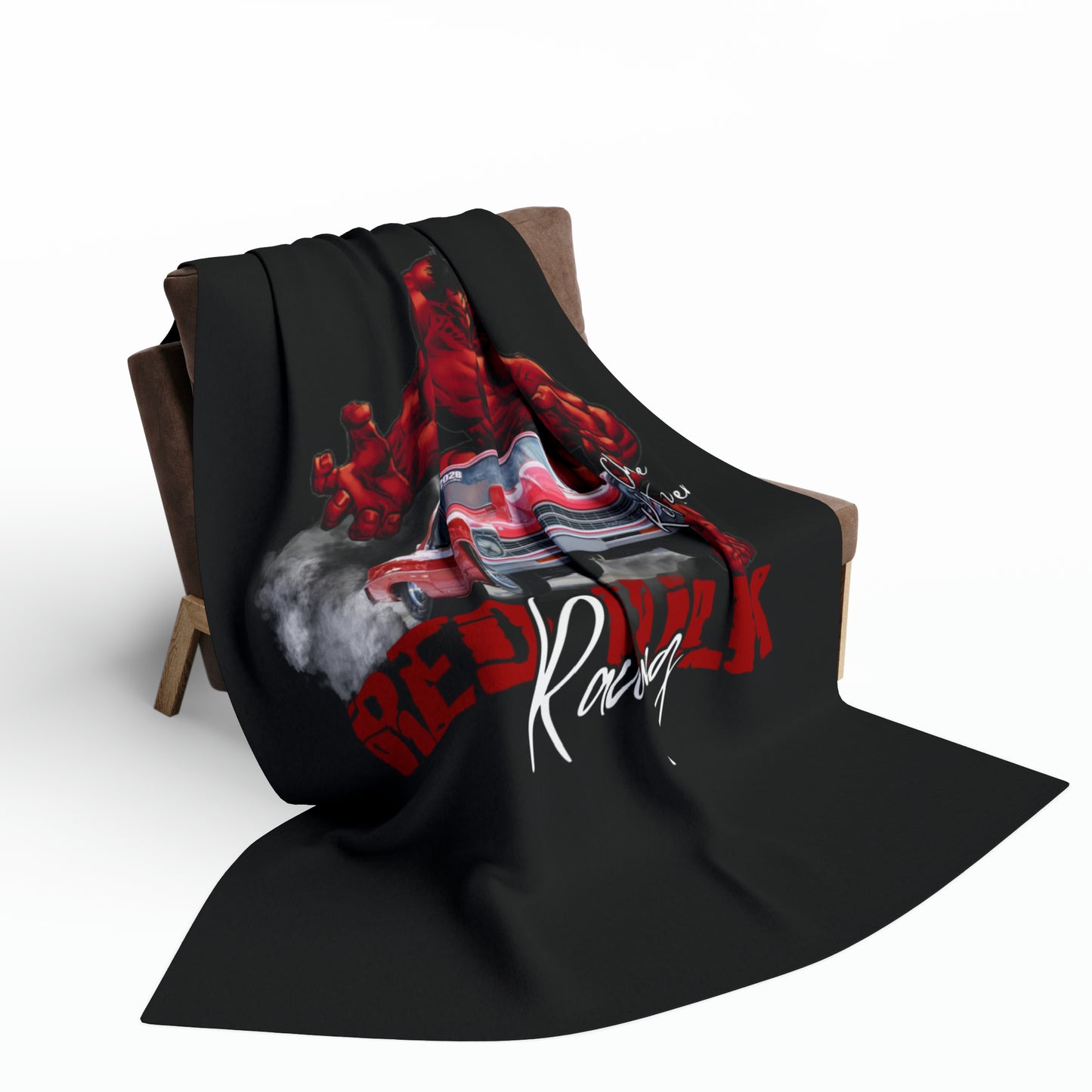 Red Hulk Racing Fleece Blanket