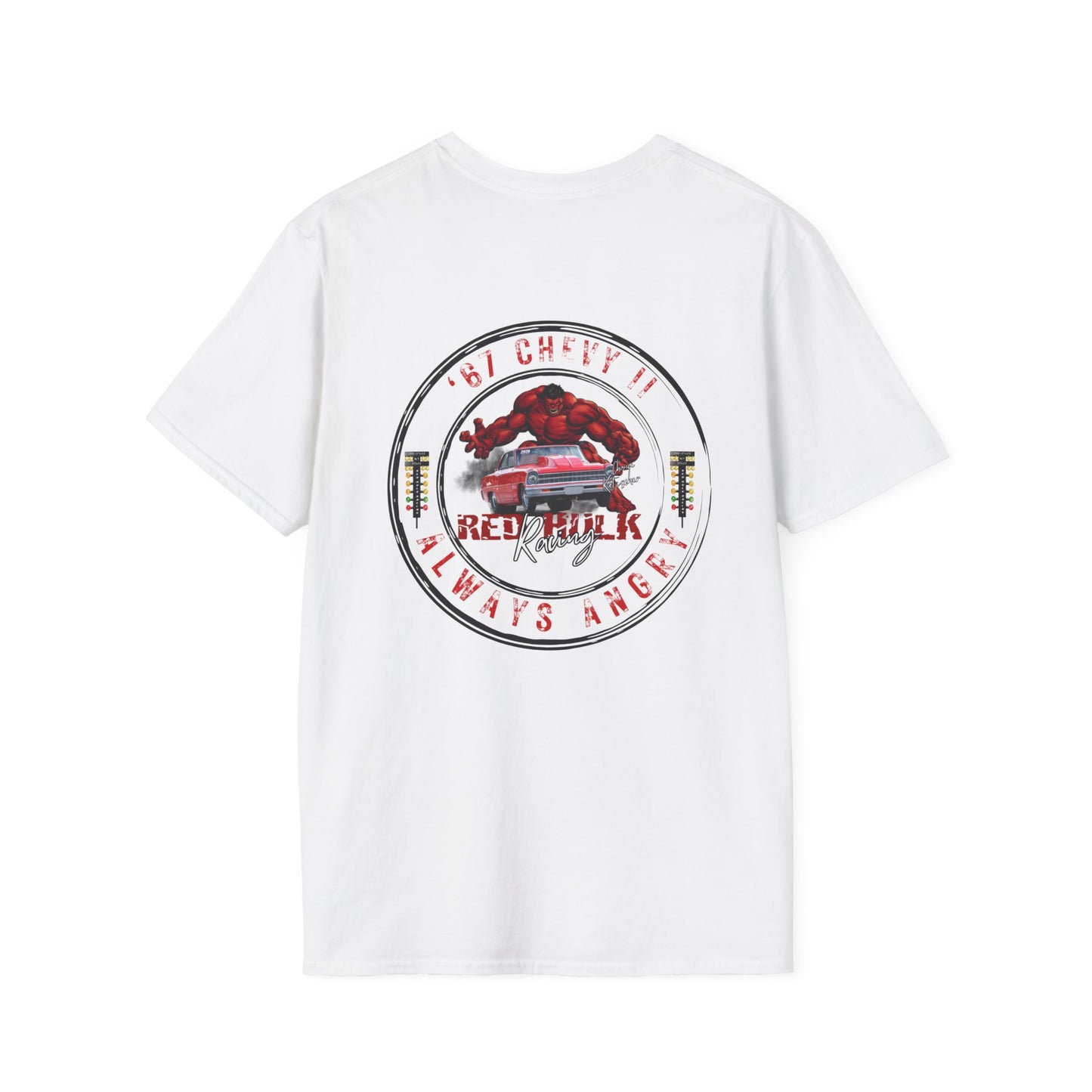 Red Hulk Racing Always Angry T-Shirt Unisex Softstyle T-Shirt