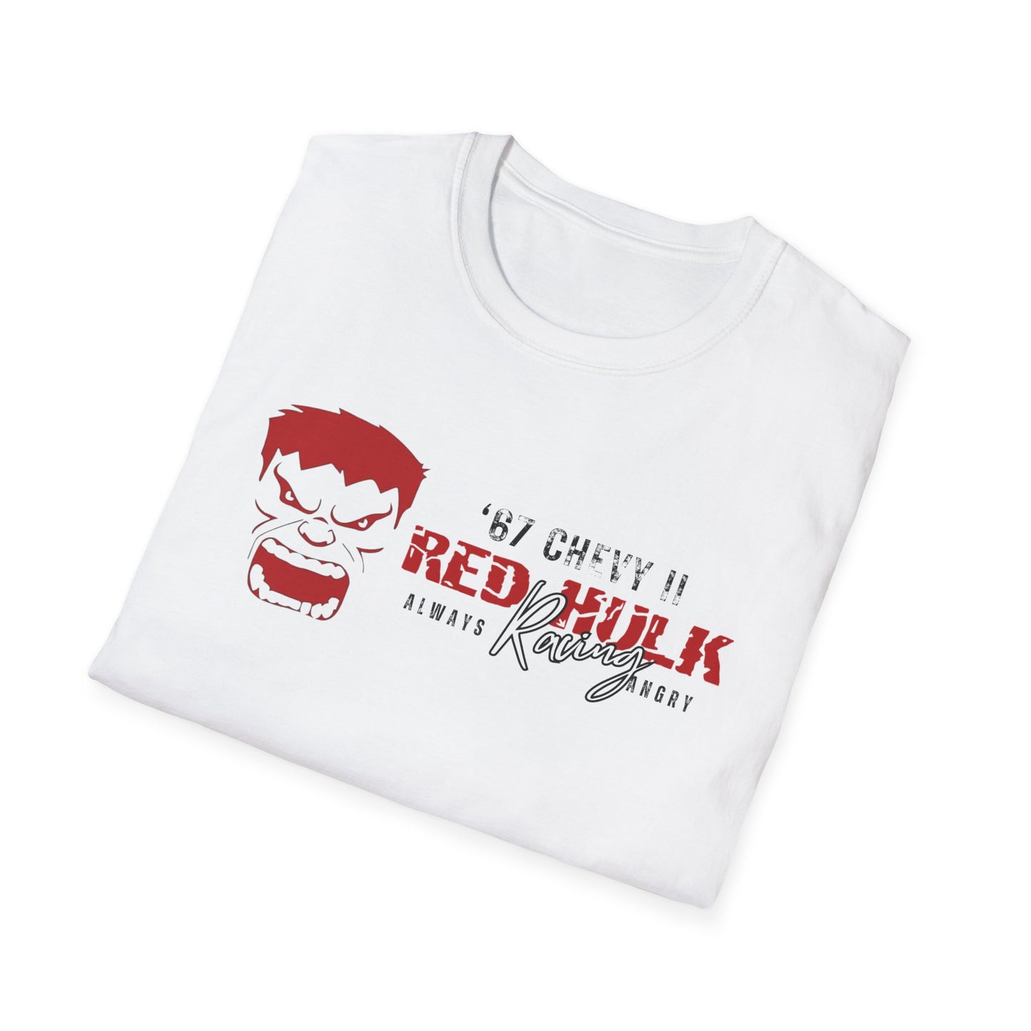 Red Hulk Racing Always Angry T-Shirt Unisex Softstyle T-Shirt