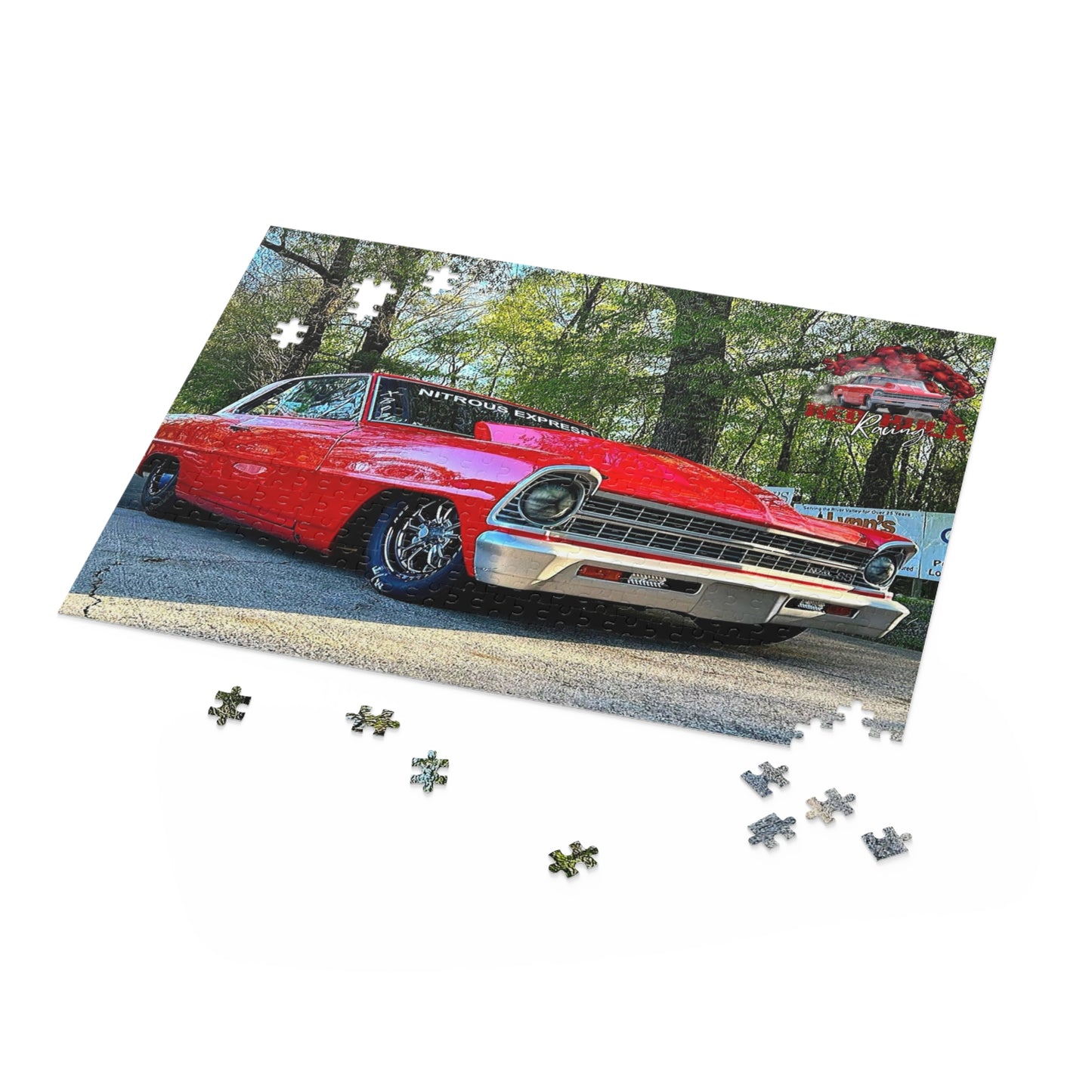 Red Hulk Racing 1967 Chevy Nova SS Puzzle – American Muscle Car Gift