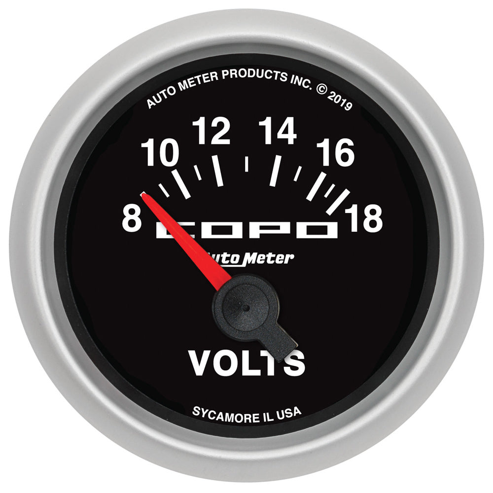 2-1/16 COPO Voltmeter Gauge 8-18 Volts