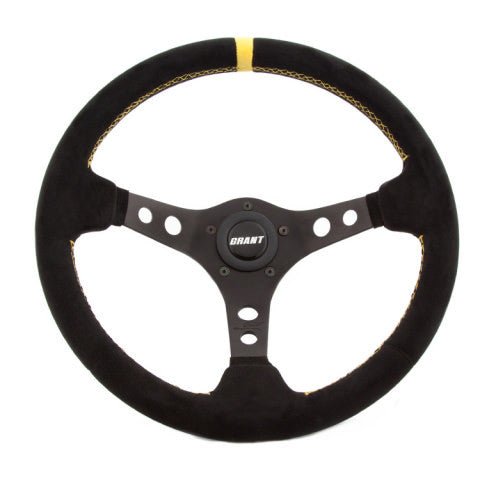 Suede Racing Steering Wheel w/Center Marker