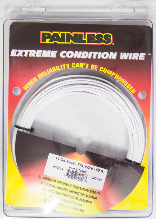 14 Gauge White TXL Wire  50 Ft.