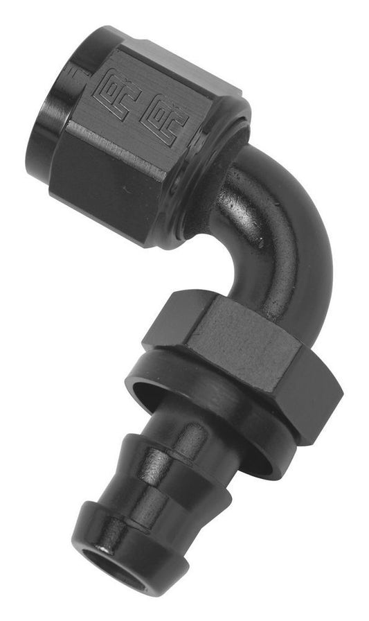 Twist-Lok Hose End #6 90 Deg Black