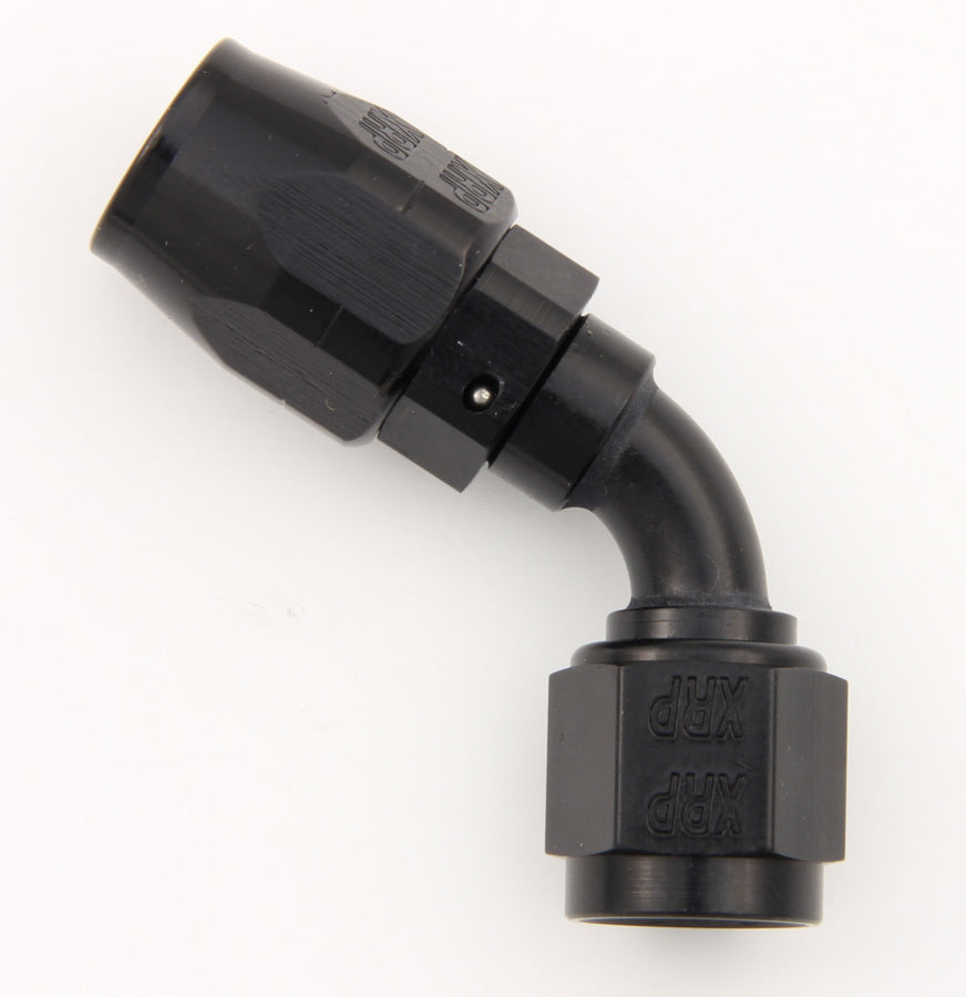 #12 60 Deg Dbl Swivel Hose End Black