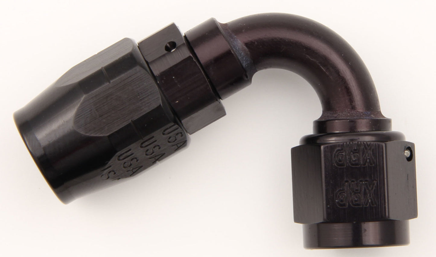 #12 120 Deg Dbl Swivel Hose End Black