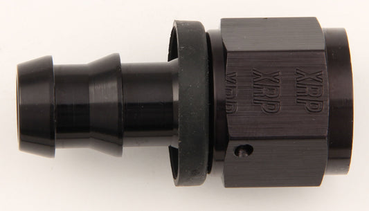 #12 Str Push-On Hose End Black